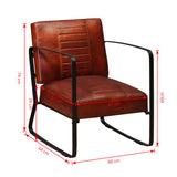NNEVL Lounge Chair Brown Genuine Leather