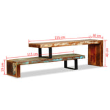 NNEVL TV Stand Solid Reclaimed Wood