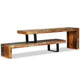 NNEVL TV Stand Solid Reclaimed Wood