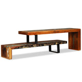 NNEVL TV Stand Solid Reclaimed Wood