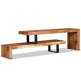 NNEVL TV Stand Solid Acacia Wood