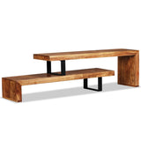 NNEVL TV Stand Solid Acacia Wood