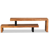 NNEVL TV Stand Solid Acacia Wood
