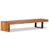 NNEVL TV Stand Solid Acacia Wood