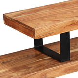 NNEVL TV Stand Solid Acacia Wood