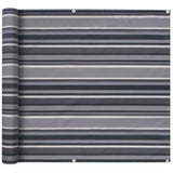 NNEVL Balcony Screen Oxford Fabric 75x600 cm Stripe Grey
