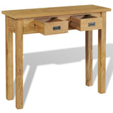 NNEVL Console Table Solid Teak 90x30x80 cm