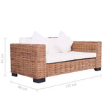 NNEVL 2-Seater Sofa Natural Rattan