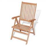 NNEVL Reclining Garden Chairs 2 pcs Solid Teak Wood