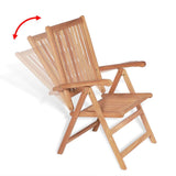 NNEVL Reclining Garden Chairs 2 pcs Solid Teak Wood