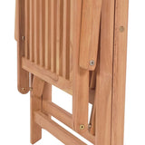 NNEVL Reclining Garden Chairs 2 pcs Solid Teak Wood