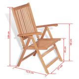 NNEVL Reclining Garden Chairs 2 pcs Solid Teak Wood