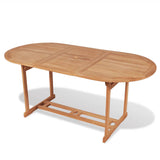 NNEVL 7 Piece Outdoor Dining Set with Folding Chairs Solid Teak Wood