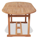 NNEVL 7 Piece Outdoor Dining Set with Folding Chairs Solid Teak Wood