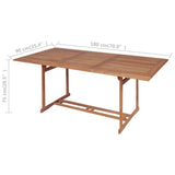 NNEVL Garden Table Anthracite 126x76x72 cm Plastic