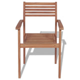 NNEVL 7 Piece Outdoor Dining Set Solid Teak Wood