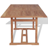 NNEVL 7 Piece Outdoor Dining Set Solid Teak Wood