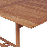 NNEVL 7 Piece Outdoor Dining Set Solid Teak Wood
