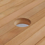 NNEVL 7 Piece Outdoor Dining Set Solid Teak Wood