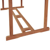 NNEVL 7 Piece Outdoor Dining Set Solid Teak Wood