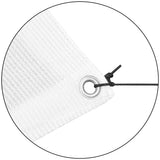 NNEVL Sunshade Tarp with Poles HDPE Square 4x4 m White