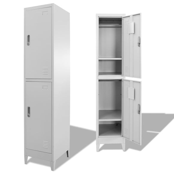 NNEVL Locker Cabinet with 2 Compartments 38x45x180 cm