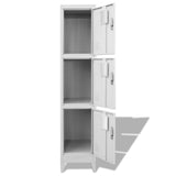 NNEVL Locker Cabinet with 3 Compartments 38x45x180 cm