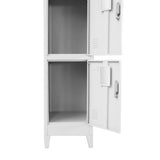 NNEVL Locker Cabinet with 3 Compartments 38x45x180 cm
