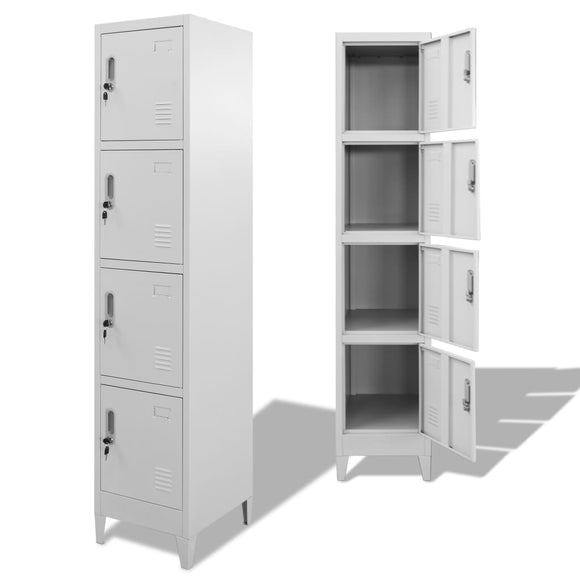 NNEVL Locker Cabinet with 4 Compartments 38x45x180 cm