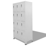 NNEVL Locker Cabinet with 12 Compartments 90x45x180 cm