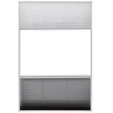 NNEVL Plisse Insect Screen for Windows Aluminium 80x120 cm with Shade