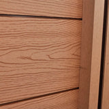 NNEVL Garden Fence Set 1 Square + 1 Slanted WPC 283 cm Brown