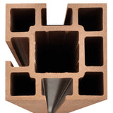 NNEVL Garden Fence Set 1 Square + 1 Slanted WPC 283 cm Brown
