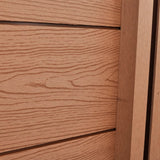 NNEVL Garden Fence Set 2 Square + 1 Slanted WPC 460 cm Brown