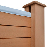 NNEVL Garden Fence Set 4 Square + 1 Slanted WPC 815 cm Brown