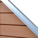 NNEVL Garden Fence Set 4 Square + 1 Slanted WPC 815 cm Brown