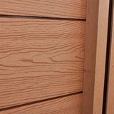NNEVL Garden Fence Set 4 Square + 1 Slanted WPC 815 cm Brown