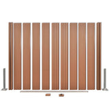 NNEVL Garden Fence Set 4 Square + 1 Slanted WPC 815 cm Brown