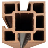 NNEVL Garden Fence Set 4 Square + 1 Slanted WPC 815 cm Brown