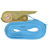 NNEVL Ratchet Tie Down Straps 10 pcs 0.8 Tonnes 4mx25mm Blue