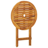NNEVL 3 Piece Folding Bistro Set solid Acacia Wood