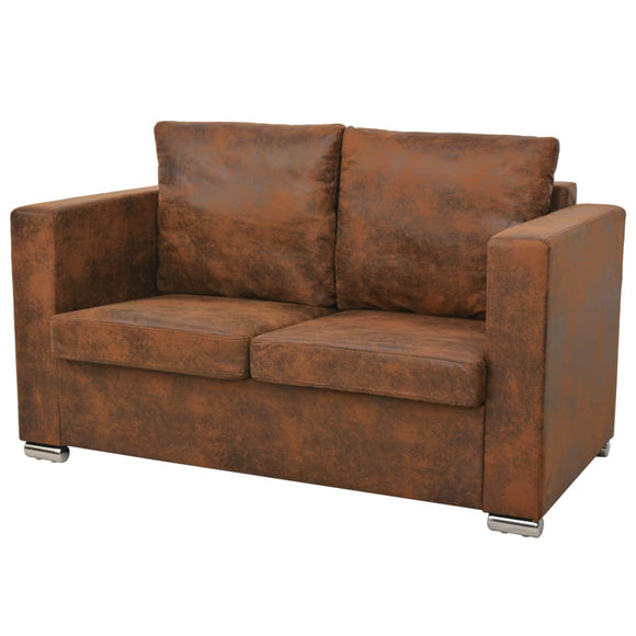 NNEVL 2-Seater Sofa 137x73x82 cm Artificial Suede Leather
