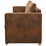 NNEVL 3-Seater Sofa 191x73x82 cm Artificial Suede Leather