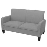 NNEVL 2-Seater Sofa 135x65x76 cm Light Grey