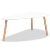 NNEVL Coffee Table Set 2 Pieces Solid Pinewood White