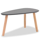 NNEVL Coffee Table Set 2 Pieces Solid Pinewood Black