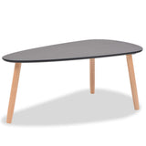 NNEVL Coffee Table Set 2 Pieces Solid Pinewood Black
