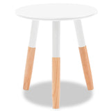 NNEVL Side Table Set 2 Pieces Solid Pinewood White