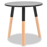 NNEVL Side Table Set 2 Pieces Solid Pinewood Black