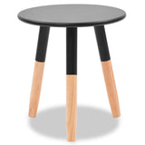 NNEVL Side Table Set 2 Pieces Solid Pinewood Black